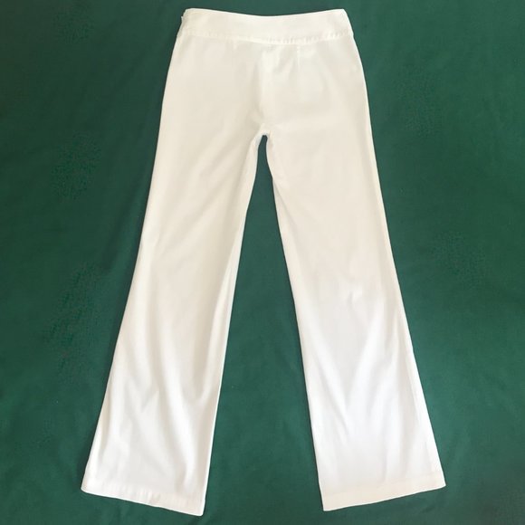 Lilly Pulitzer Flared Dress Pants XS White Y2K Rare and Lovely Fabric - Picture 3 of 9